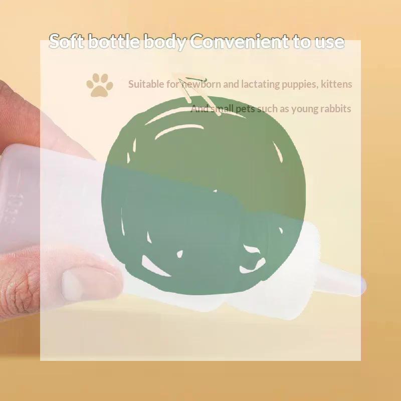 1Pcs 60/100ml Feeding Tool Small Animals Mini Nipple Replacement Cat Newborn Milk Bottle Pet Nursing Pet Feeding Bottle Kits