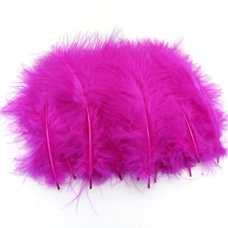 20Pcs Turkey Marabou Feathers Plumes DIY Creative Leisure Decoration Wedding Carnival Handicrafts Accessories Fly Tying Material