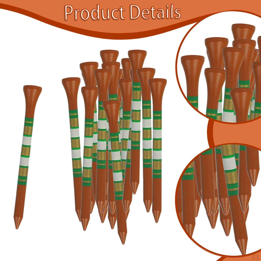20x Golf Tees Supplies Outdoor Sports Accessories Less Friction and Longer Drives 3-1/4 inch