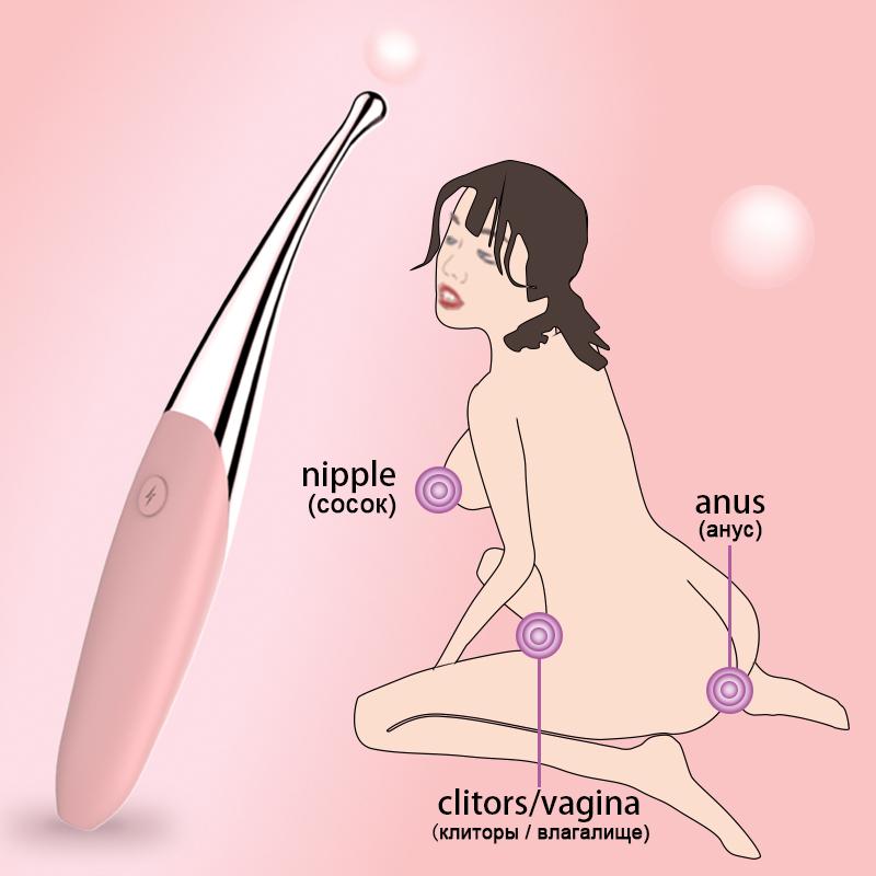 Mute Magic Wand Bod G Vibrátor olizování bradavek Stimulátor klitorisu Anální anální zátka Sexuální hračky pro ženy Vaginální masážní přístroj Sexuální produkt pro páry