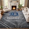 Detroit Tigers Teppich Fußmatte für Wohnzimmer oder Schlafzimmer Schutzmatte unter dem Stuhl Bürodeko Weihnachtsgeschenk Geburtstagsgeschenk