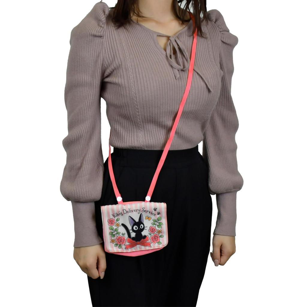 Marushin Pocket Travel Clip Studio Ghibli Delivery Service Flower Elementary 1025009100 Pouch, Pouch, Pouch, Kiki's Jiji, Season, Kindergarten,