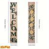 Wedding Couplet Banner Floral Hooks Foliage Roses 1 Pair 179.83x30.48cm Indoor Outdoor Decor