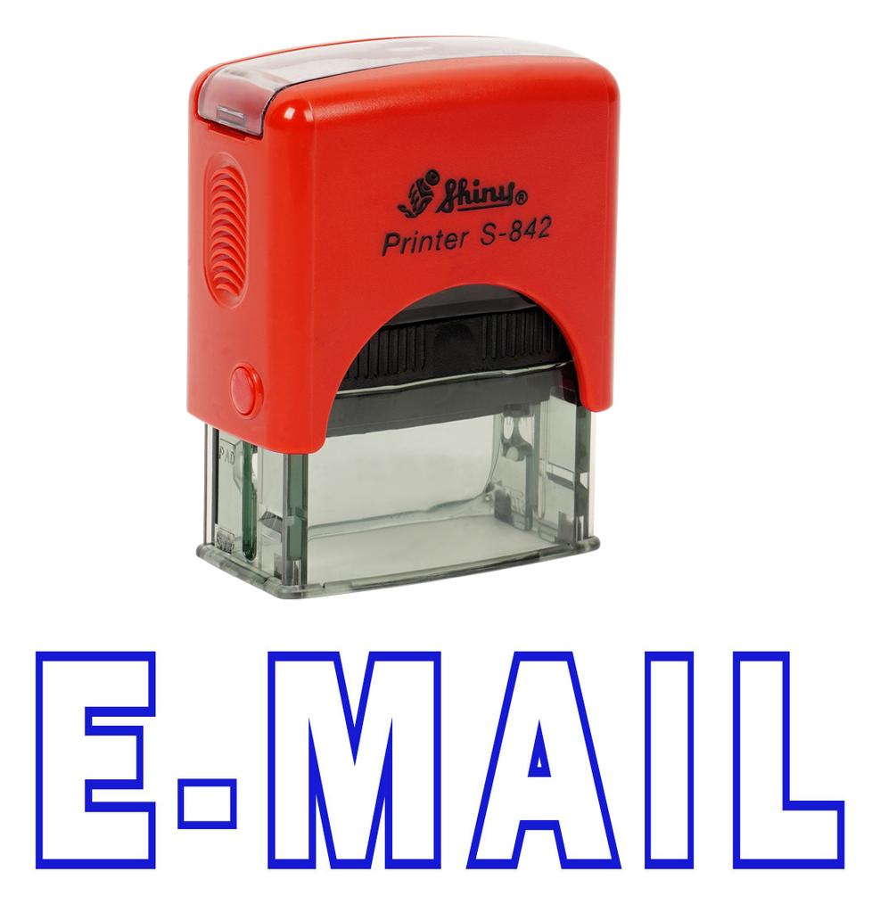 E-MAIL Self Inking Rubber Stamp Office Stationary Custom Shiny Stamp