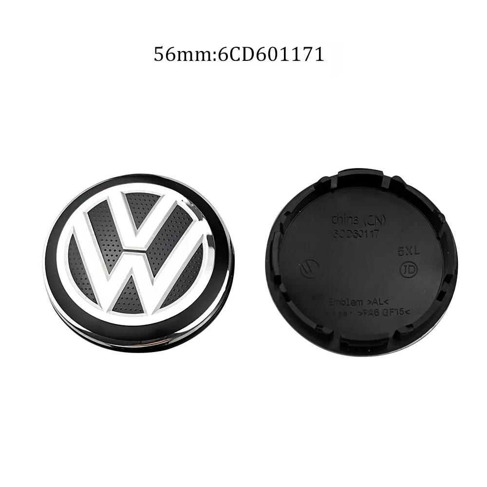2026 Hot For Volkswagen VW 4pcs 55mm 56mm 65mm 70mm Car Wheel Center Caps Hubcap Cover for  Volkswagen Jetta MK5 Golf Passat sty