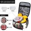 Edo Era Cat In A Kimono Eating Dango Art Insulated Lunch Bag for Women Kids Portable Food Boxes Thermal Lunch Box Tote