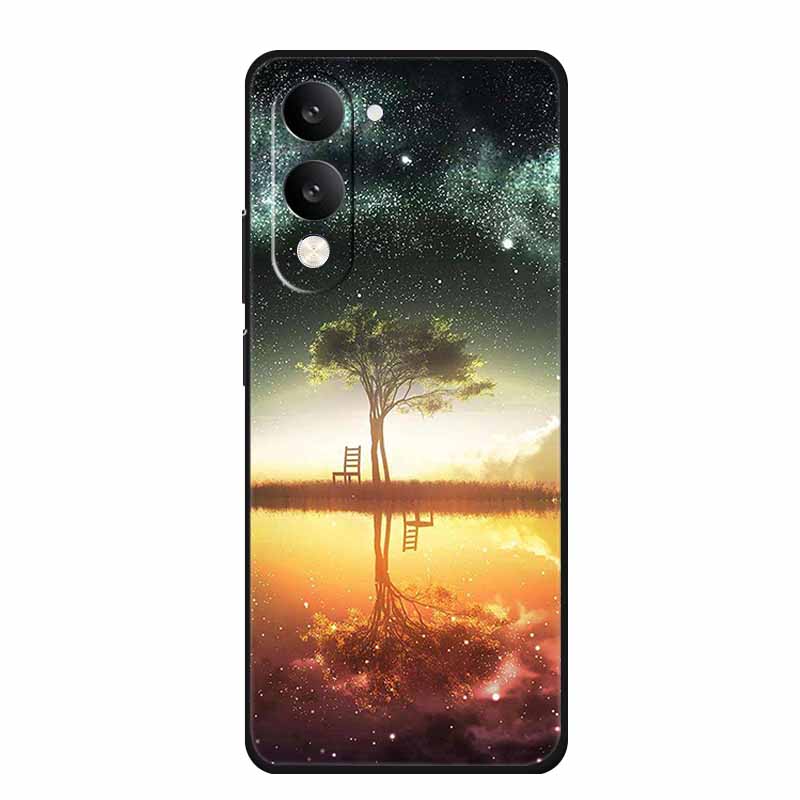 Phone Case For Vivo T4 Lite 5G Soft Silicone Cover Black TPU Cases For Vivo T 4Lite T 4 Lite Funda Back Protective Para Bumper