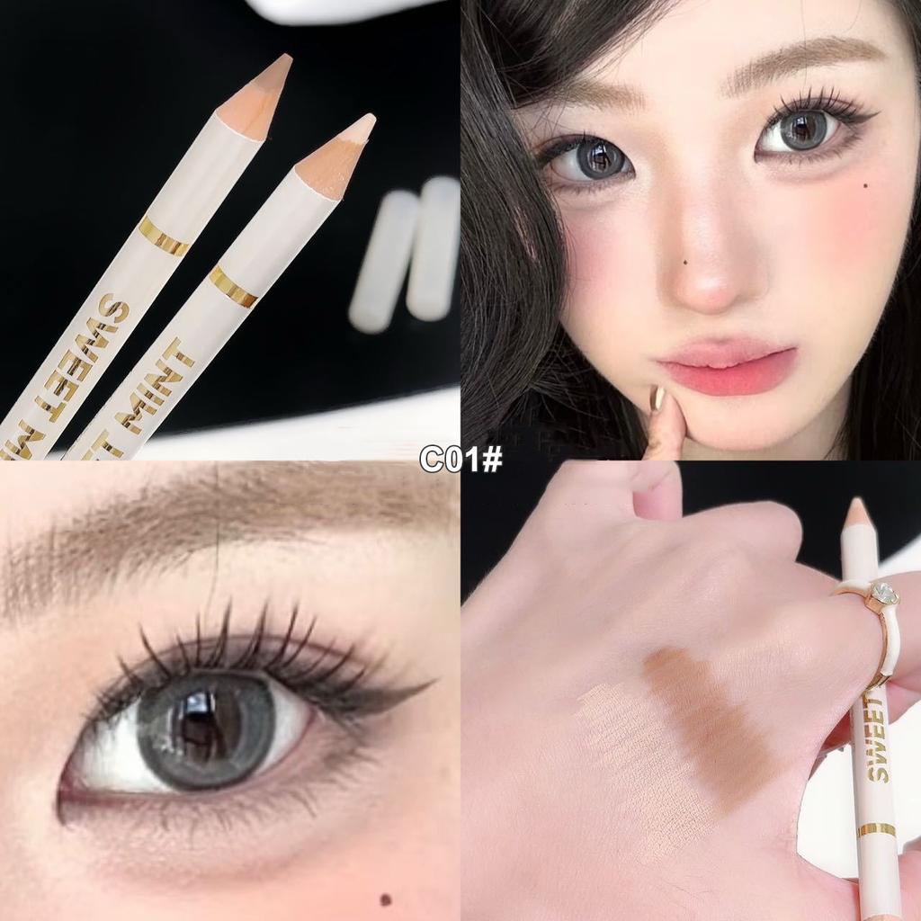 Double-Ended Lying Silkworm Pen Under Eye Liner Brighten Shadow Makeup Pencil Nude Pink Beige Lower Eyelid Highlighter Contour