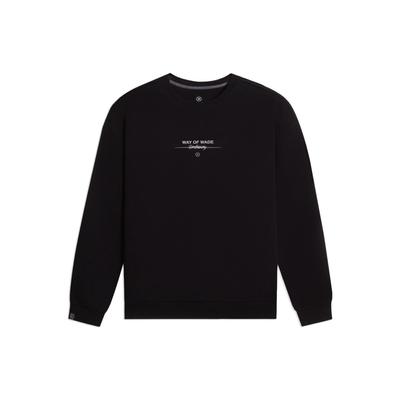 Wade Series Logo Print Crew Neck Pullover Sweatshirt Men Tops Black AWDSC49-1