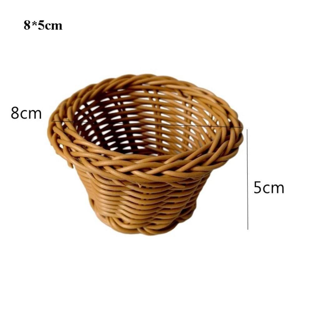with Handle Imitation Rattan Handhold Household Braid Storage Baskets Living Room Decoration