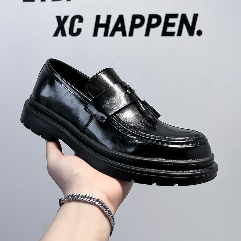 

Весенние и осенние кожаные туфли корейского выпуска Trend Hairstylist British Casual Shoes Мужские кожаные туфли Sleepy Lazy Shoes Men 3502-A 38 чёрный