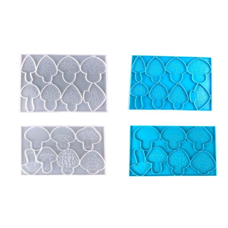 Pendant Molds Keychain Jewelry Mold Mushroom Shape Silicone Keychain Mold Silicone Material Hand-Making Tool for Pendant
