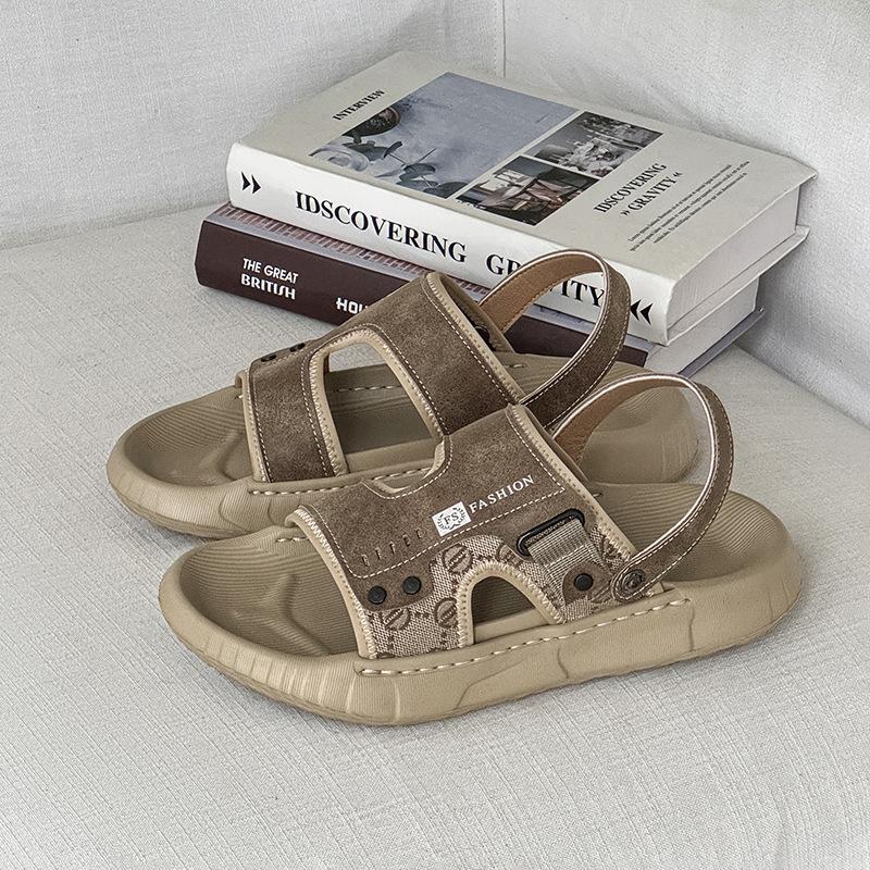 

Летние новые мужские сандалии с открытым носком, нескользящие, удобные, пляжные туфли, универсальные, повседневные сандалии 371269-J 38 белый