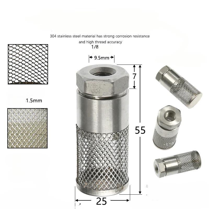 304Stainless Steel Female Thread Filter Agriculture Irrigation Mesh Filter Water Pump Hose Mesh Filter Aquarium Fish Tank Filter