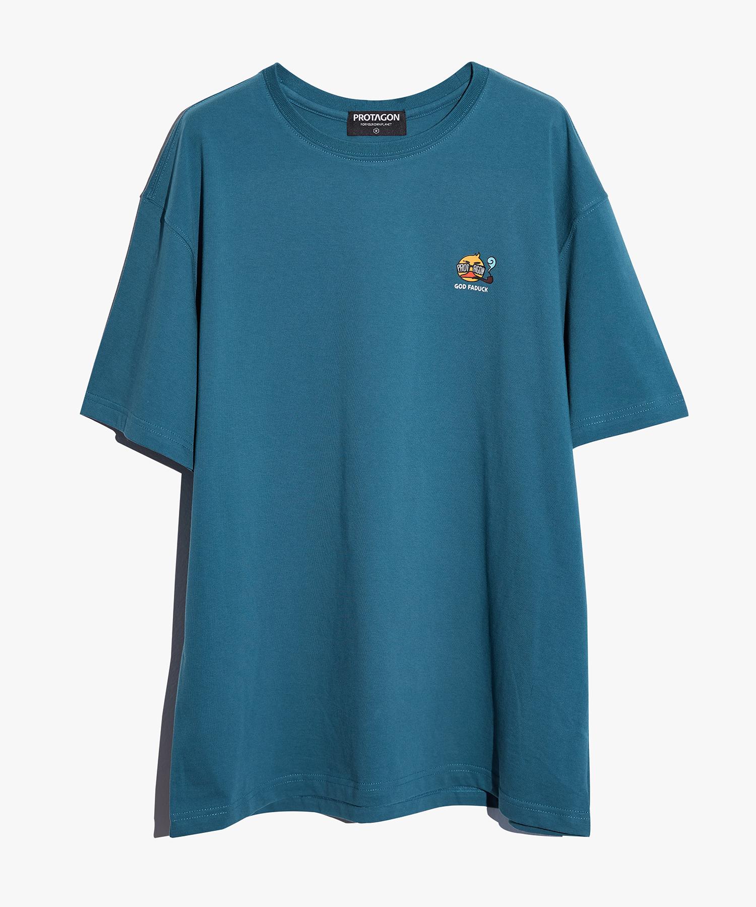 Protagon God Faduck Short-Sleeved Tee (Blue) M