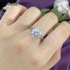 S925 Sterling Silver Shiny Diamond Rings For Women Wedding Engagement Ring Fine Jewelry Gift Ladies Luxury Ring