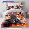 Thrones Game Pattern Bedding Quilt Set Quilt Cover Pillowcase Home Decoration Gift (1 * Duvet Cover + 2 * Pillowcase, Without Core)