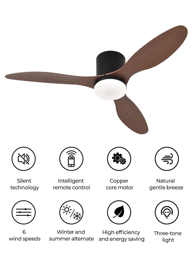 lampadina ventilatore fan bulb Ceiling Fan With Light 42Inch Strong Wind Ceiling Fan Light Modern Simplicity Restaurant Electric