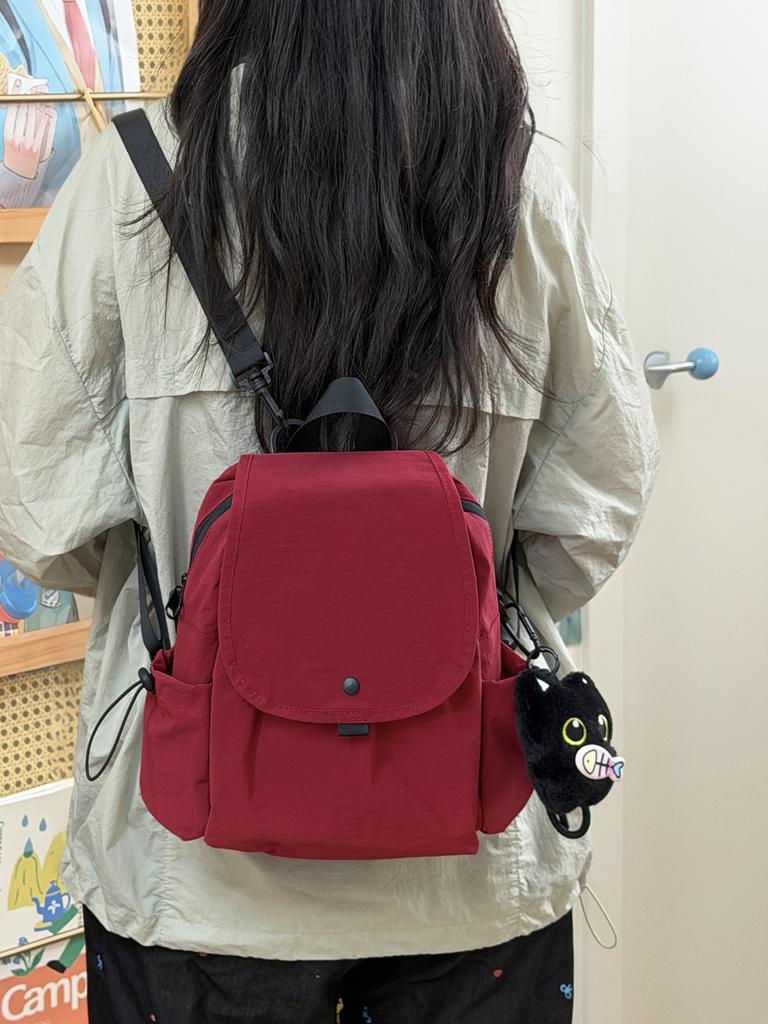 Schoolbag Multifunctional Small Backpack ins Wind Lightweight Outdoor Backpack Leisure Commuter Travel Crossbody Bag Women's Shoulder Bag