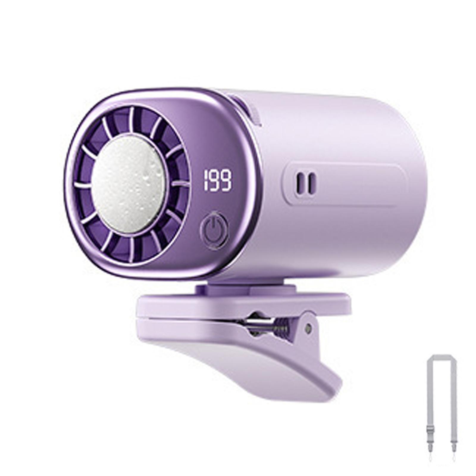 Car Clip On Fan Mini Portable Fan Outdoor Clip Umbrella Fan Waist Clip Electric fan USB Rechargeable Desktop Cooling fan Camping фиолетовый