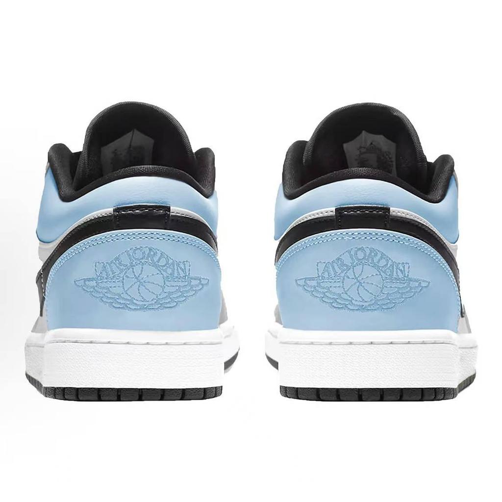 Jordan Air Jordan 1 Ink Low top Vintage Basketball Shoes Unisex Light Blue 553558-081(Team1885-)