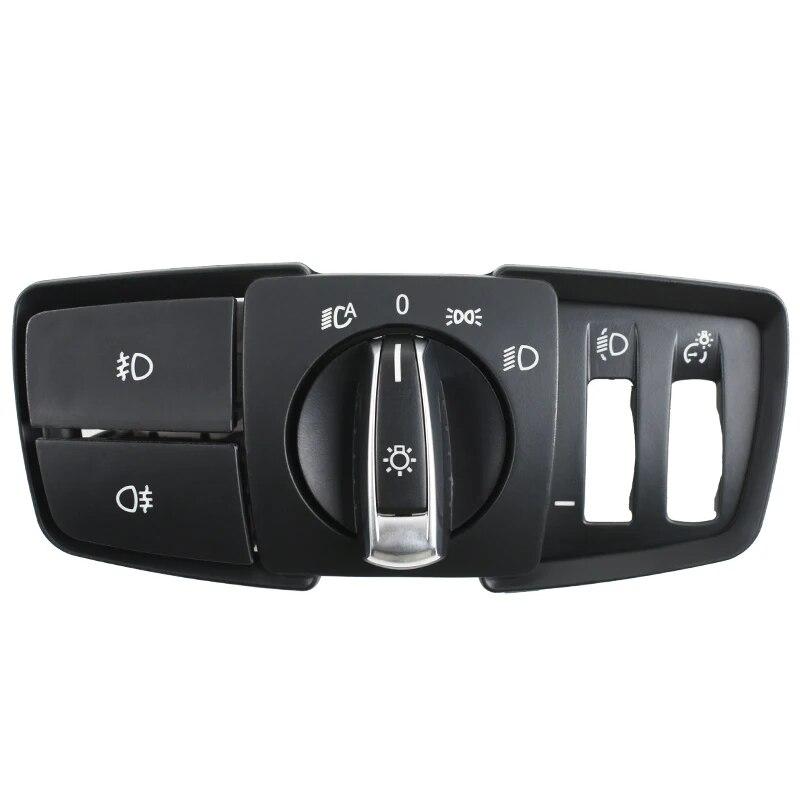 LHD Car Interior Accessories Headlight Lamp Switch Cover Trim For BMW 1 2  3 4 5 7 Series F10 F11 F18 F01 F30 F35 F34 F20 X3 X4