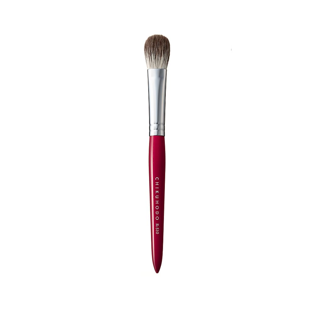 

Authentic Kumano Brush Chikuhodo Silver Fox Eyeshadow Brush with Red Handle, RR-S10, Hiroshima, Regular Series, Makeup Brush, CHIKUHODO (Red)