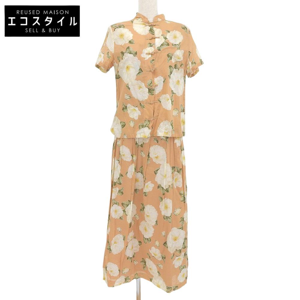 

INGEBORG Комплект платье-шарф с цветочным принтом и рубашка для женщин, оранжевый, размер M платье M ОранжевыйБ/У