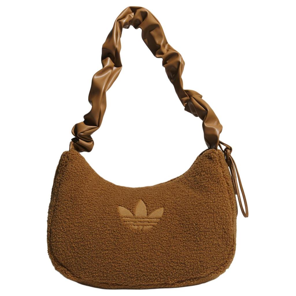 Adidas Originals Trefoil Logo Classic Polyester Shoulder Bag Women Shoulder Bag Brown KT0858