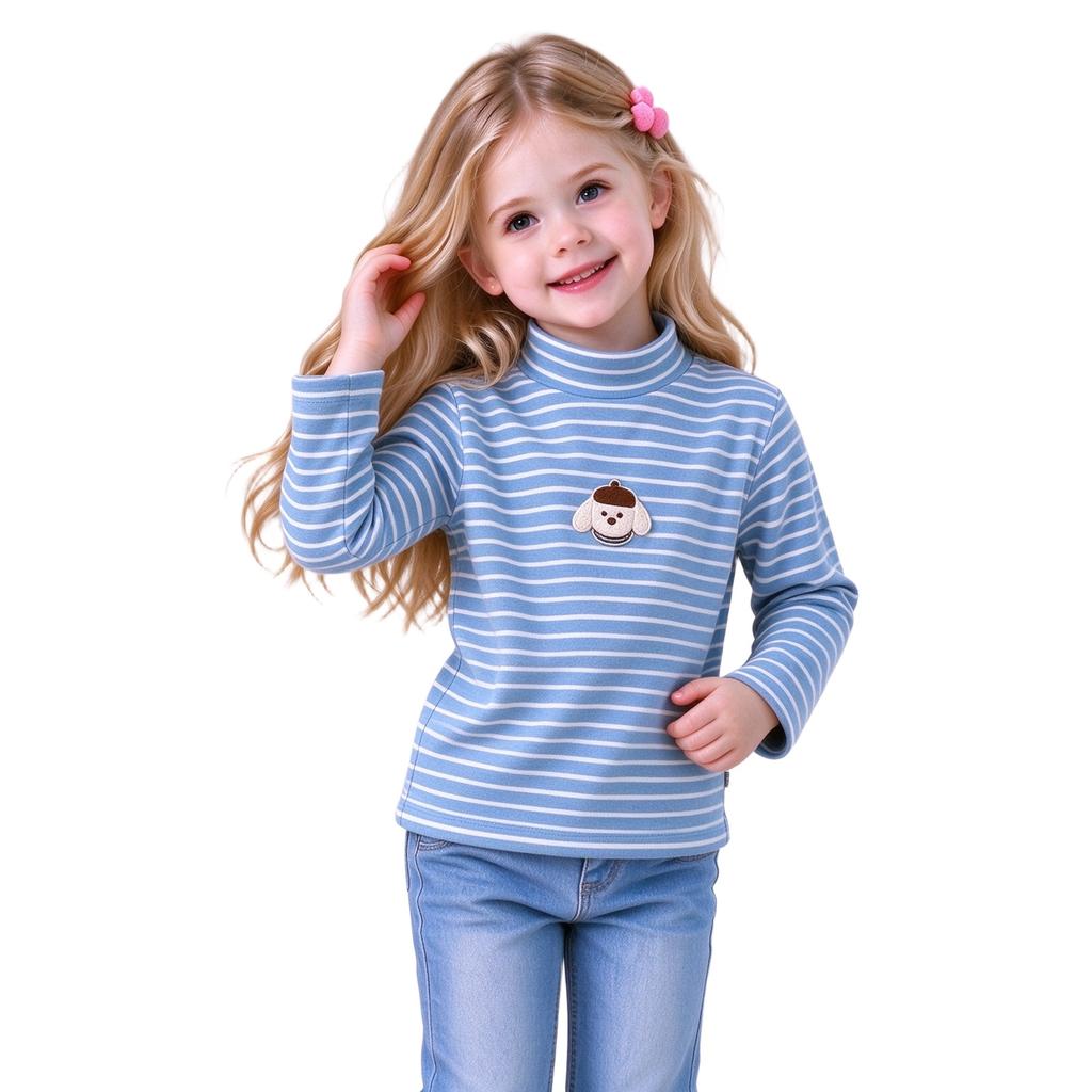 Kids Casual Turtleneck Base Layer Top for Everyday Wear