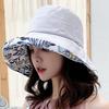 Double-Sided Floral Bucket Hat - Reversible Wide Brim Summer Sun Hat for Women Beach & Travel