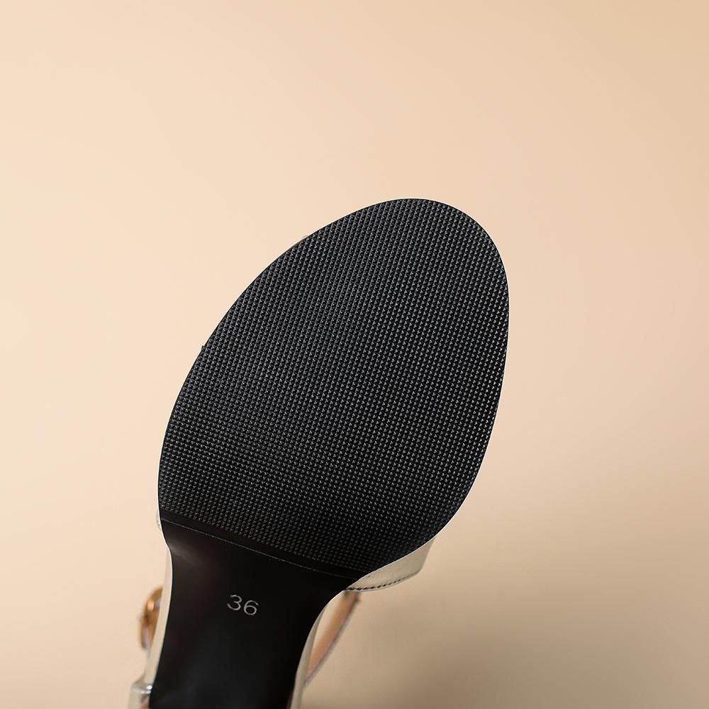 Zlaté Stříbrné Dámské Sandály Střední Podpatek Malá Velká velikost 32 48