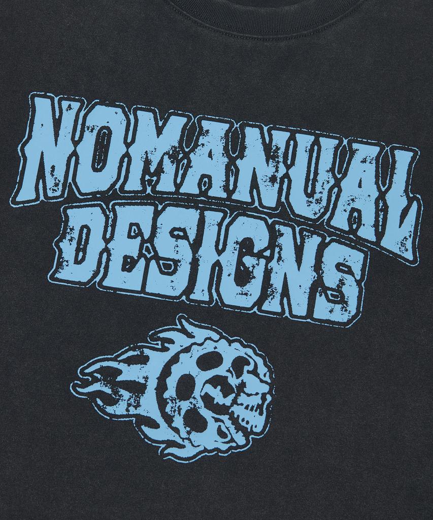 NOMANUAL Skull Rider T-Shirt - Washed Black