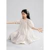 Big Girls Puff Sleeve Short Sleeve Princess Dress Casual Summer Sweet Kids Dress