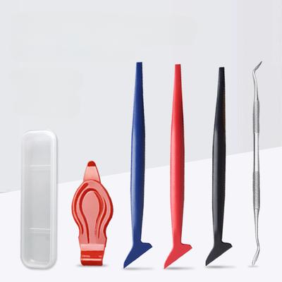 5Pcs/set Automobile Film Scraper Tool, Long Rod, Plug Edge, Plug Seam, Scrape Film, Close Edge, Scrape Gap, Close Edge, Trim Edge, Scrape Plug Edge