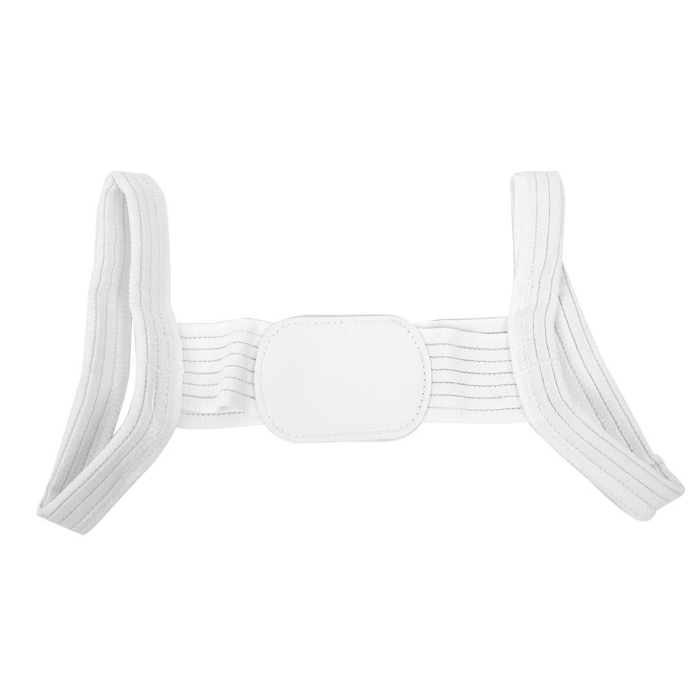 Posture Corrector Breathable Shoulder Back Straightener Adjustable Upper Back BraceL White