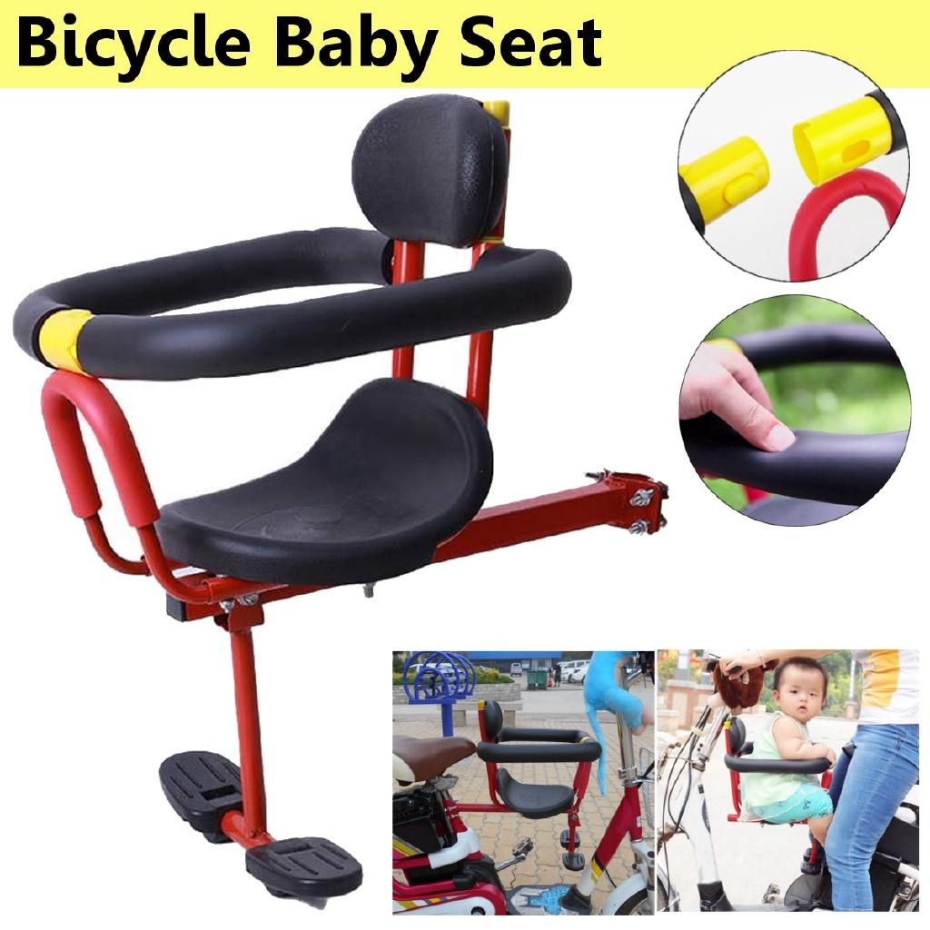 Kids Bicycle Carrier Child Toodler bicycle carrier Front Seat Outdoor Cycling Red+Black Universal Bicycle Baby Chair