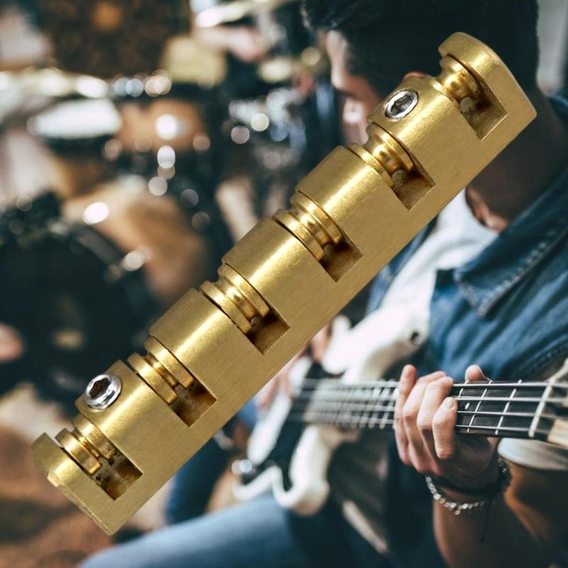 Dado in ottone per chitarra a 6 corde, altezza regolabile con piastra di base inclusa, parte di ricambio per risonanza e accordatura superiori