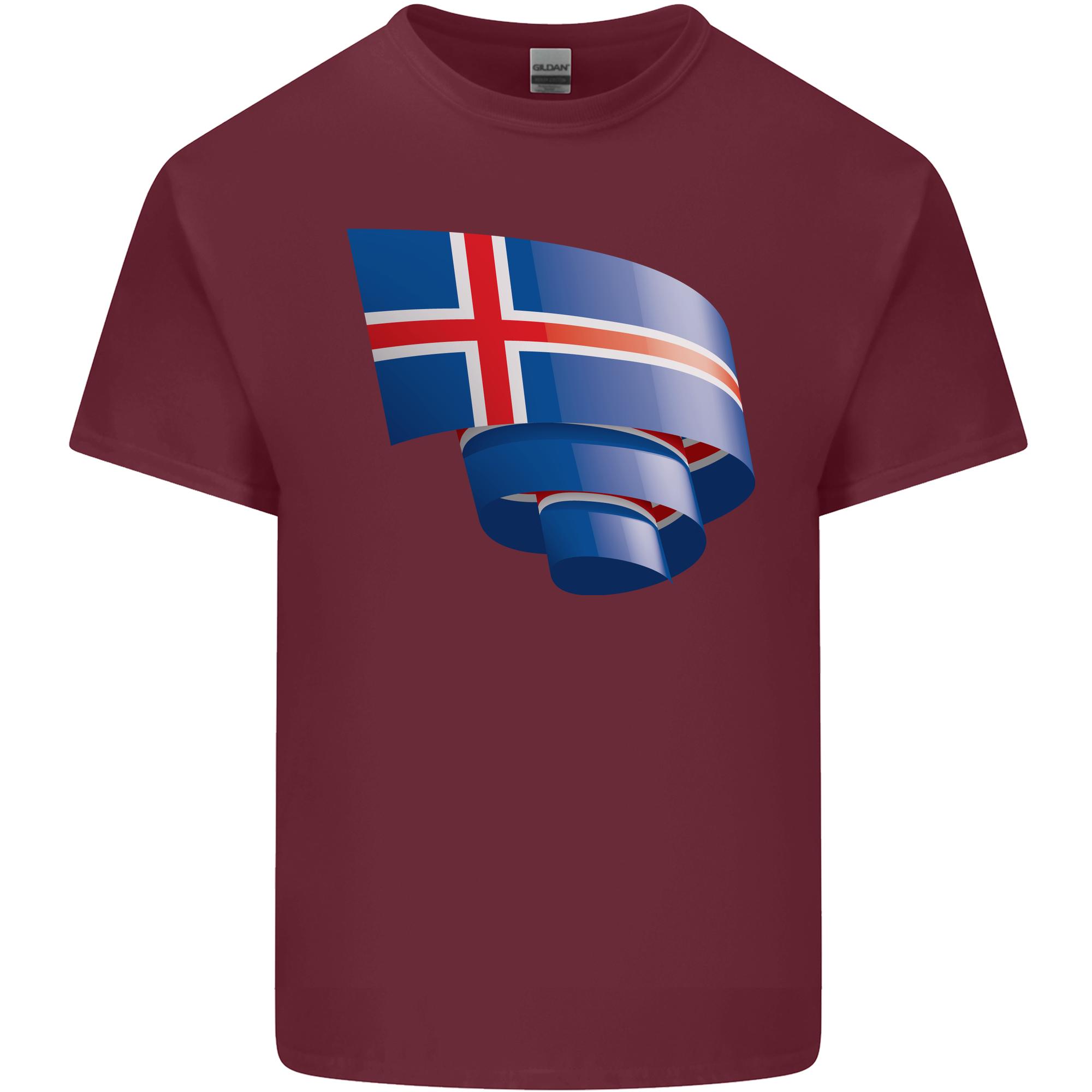 Curled Iceland Flag Icelander Day Football Unisexs Light Cotton TShirt S