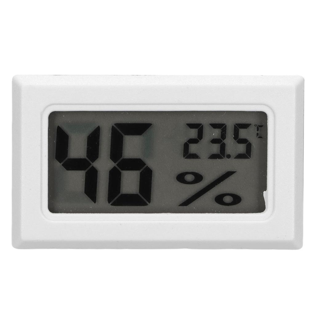 Mini Digital Hygro Thermometer White Portable Electronic Hygrometer for Home Wine Cellars
