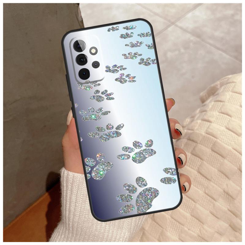 Cat Dog Paw Design For Samsung Galaxy A13 A33 A53 A34 A54 A14 A15 A16 A26 A36 A56 A12 A32 A52 A06 A35 A55 Case