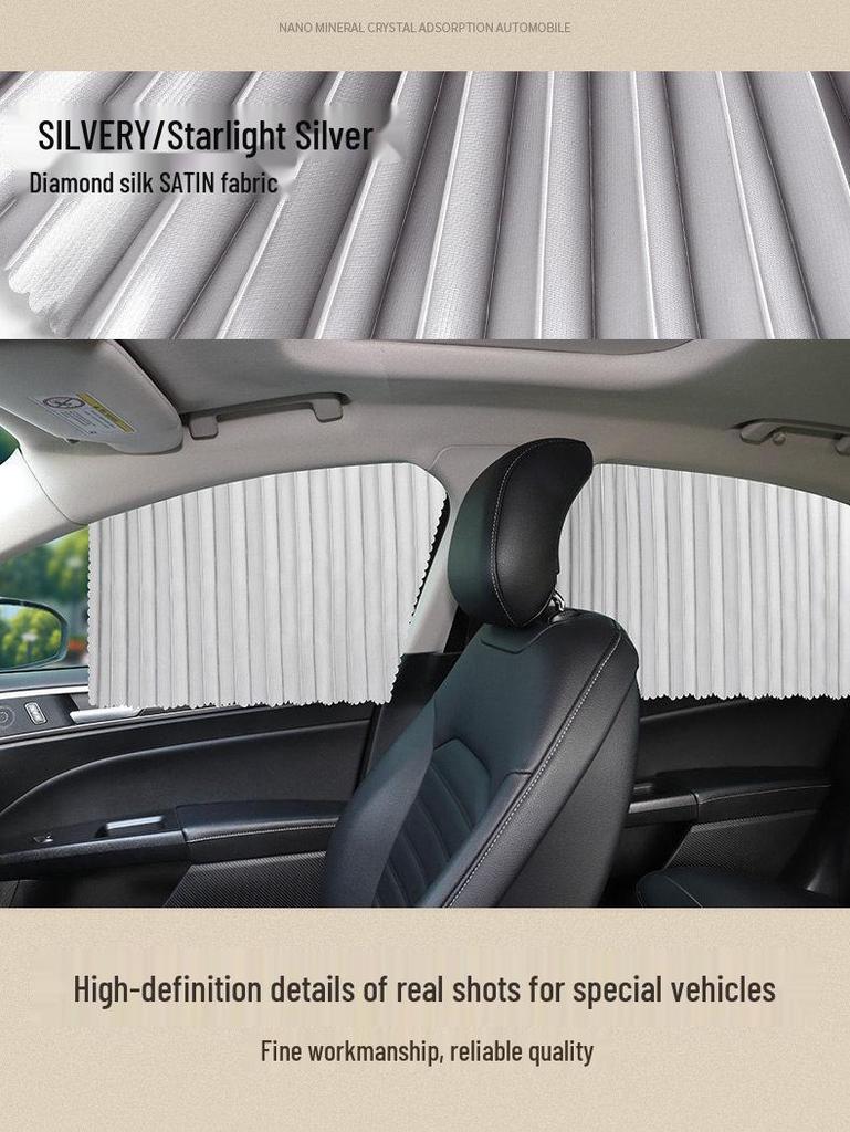 Magnetic Car Window Sunshade Curtains for Privacy and UV Protection