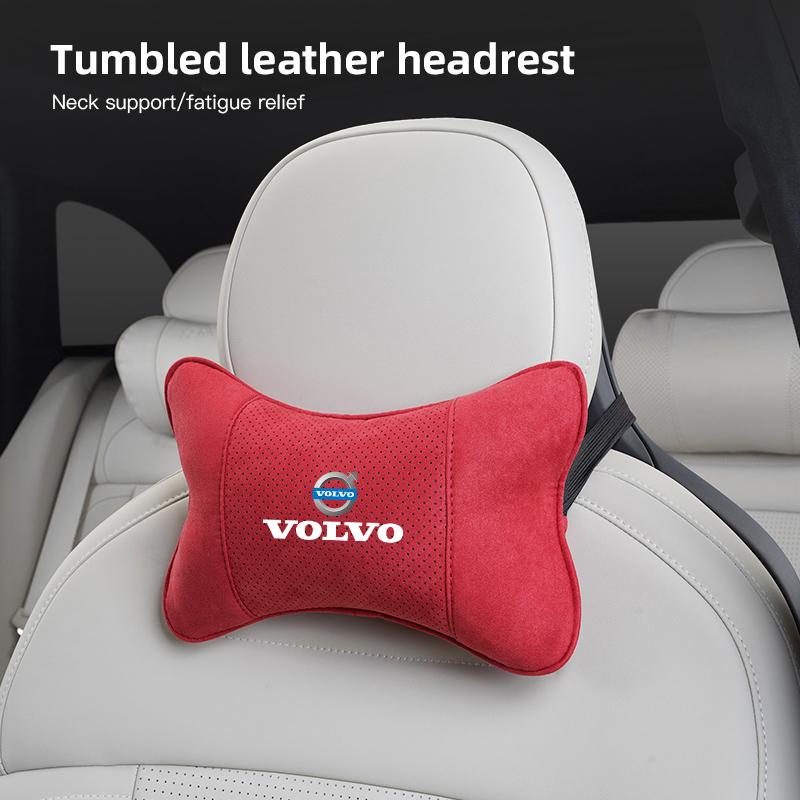 Car Seat Headrest Auto Logo Neck Spine Protect Pillow For Volvo V60 XC90 S60 C30 XC60 V50 V70 S90 XC40 S80 V90 EM90 C40 S40 S80L