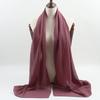 Fashion Pearl Chiffon Hijab Shawls Of Muslim Women Solid Color Head Wraps Scarf For Ladies