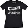Crazy Dog T-Shirts Damen Feministische Definition Cooles Empowerment T-Shirt für Damen