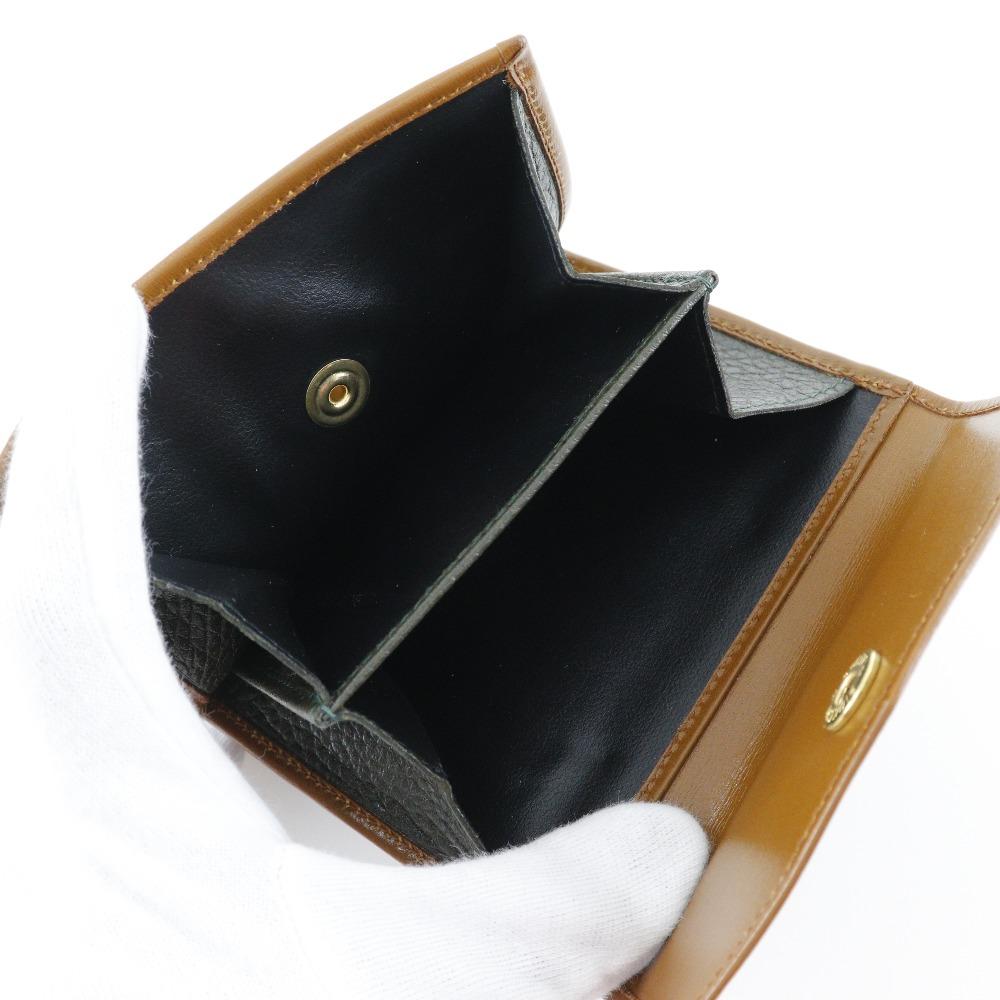 CELINE Double Sided Bi-Fold Wallet Brown leather Women Used