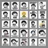 50 Mushroom Head Emoticon Pack Doodle Personality Cartoon Humor DIY Skateboard Water Cup Hand Ledger Decorative Stickers