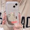 Funny Bag Cat Pattern Clear Phone Case For iPhone 17 Pro Max 16 15 14 13 12 11 Pro Max X XR15 Plus 16E 17Air Bumper Cover