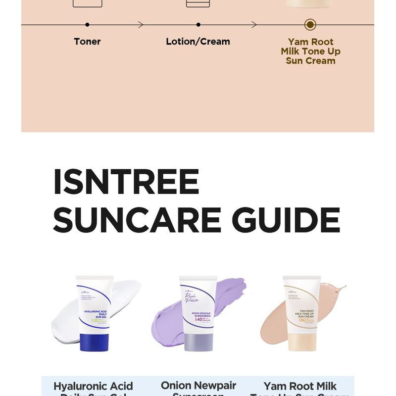 Isntree - Yam Root Milk Tone Up Sun Cream