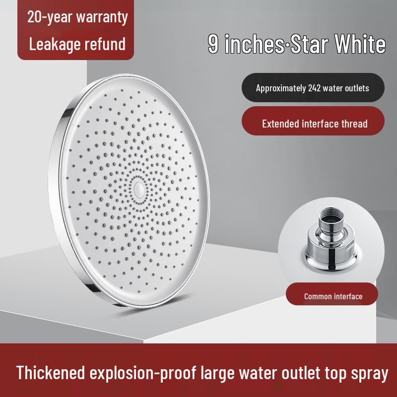 Soffione Doccia Pioggia ad Alta Pressione con Design a Fiore Grande per un Flusso d'Acqua Migliorato